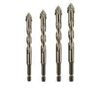 New Four-Flute Sawtooth Drill Bit Set, High Hardness Skewed Head Eccentric Drill, Multifunction Drill Bit, Four-Edged Serrated Eccentric Drill