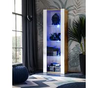 NEW Free Standing Living Room Display Cabinet in Matt LED Lighting Tivoli