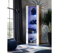 NEW Free Standing Living Room Display Cabinet in Matt LED Lighting Tivoli