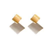 New French Retro Geometric Golden Metal Dangle Earrings for Women Luxury Personalized Grace Stud Earring Jewelry Gift