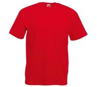 New Fruit of the Loom Childrens Kids Value Cotton T Shirt Red 14/15