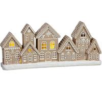 New FT-Store LED Light Up Gingerbread Houses (NATURAL) - GINGERBREAD HOUSES - Cosy Up Your Home - Elevate Your Seasonal Celebrations This Christmas- Length: 15cm - B01.