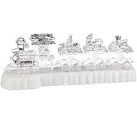 New FT-Store Magical Light Up Musical Train - (Silver) - Musical Train - Decorate Your Home This Christmas - Dimensions: 31 X 8 X 11cm -B01.