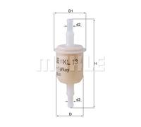 Fuel Filter Fiat Alfa Romeo ARO Austin BMW Citroen Dacia Ford MAHLE KL 13 OF