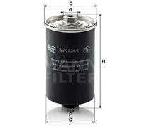 New Fuel filter for AUDI HAFEI SEAT VW:BRIO,LOBO,90 B3,A6 C4,QUATTRO 893133511
