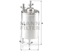 MANN-FILTER Fuel Filter WK 720/6 In-Line 75mm Outer Diameter 183mm Height for Audi Seat