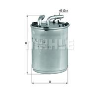 MAHLE / Knecht Fuel Filter KL778 In-Line 6C0127400 6R0127400C Fits Audi Seat Skoda VW