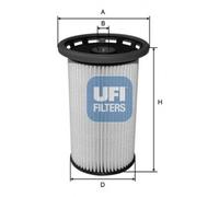 Fuel filter Filter Insert 26.025.00 UFI for PORSCHE VW