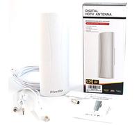 NEW FULL HD Freeview Amplified Digital TV Aerial Antenna For Outdoor & Indoor use (10 METERS LONG CABLE) 4K 1080P HD/VHF/UHF Channels For Built-in Tuner Home Television & Set Top Boxes EASY FIT 25dB