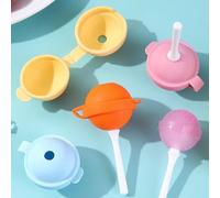 New Funny Lollipop Ice Pop Mold, 4.5X4.5X10CM DIY Creative Ice Pop for Summer, 4PCS Lollipop Silicone Mold Chocolate Mould, for Summer Parties, Juice, Yogurt Treats, Fun Dessert