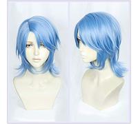 New Game Anime Kingdom Hearts III Aqua Cosplay Wig Halloween Role Play Gray-blue Hair Halloween Cosplay Costume Wig Hair