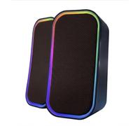 New||Gaming Speakers, 2x3W stereo speakers, Colour-changing LED lights with 6 RGB modes, Bluetooth wireless connectivity, 3.5mm AUX cable included, In-line controls, USB powered - plug and play||