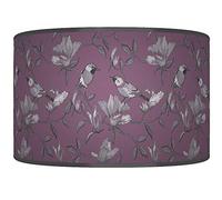 New Garden Birds Lampshade in Purple Grey Ceiling Light Drum Handmade Lamp Shade Floor Table or Ceiling Pendant Light Shade dz66 (30cm(12")