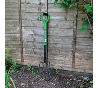 New Garden Digging Fork - Gardening Hand Tool Carbon Steel 4 Tooth Handle Heavy Duty | Cultivating All Types Of Soil | Garden Pitchfork Tool For Gardening & Digging (Digging Fork)