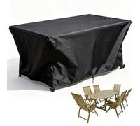 New Garden Furniture Covers waterproof 600d Heavy Duty Oxford Fabric outdoor seating covers waterproof extra large Outdoor Square/Rectangular Patio Table and Chair Set Cover 260x200x90cm(LxWxH)