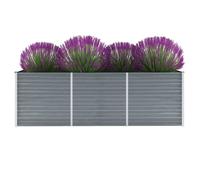 NEW Garden Raised Bed Outdoor Planter Patio Flower Pot Galvanised Steel vidaXL