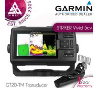 New Garmin STRIKER Vivid 5cv & GT20TM Transducer│5'' Marine GPS Fish Finder│IPX7