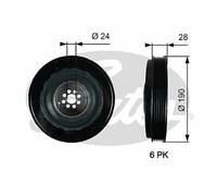 NEW GATES CRANKSHAFT BELT PULLEY TVD DAMPER OE QUALITY REPLACEMENT TVD1133