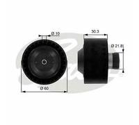NEW GATES V-RIBBED BELT DEFLECTION GUIDE PULLEY OE QUALITY REPLACEMENT T36034