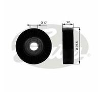 NEW GATES V-RIBBED BELT DEFLECTION GUIDE PULLEY OE QUALITY REPLACEMENT T36183