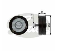 NEW GATES V-RIBBED BELT DEFLECTION GUIDE PULLEY OE QUALITY REPLACEMENT T36363