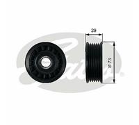NEW GATES V-RIBBED BELT DEFLECTION GUIDE PULLEY OE QUALITY REPLACEMENT T36398