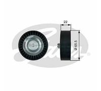 NEW GATES V-RIBBED BELT DEFLECTION GUIDE PULLEY OE QUALITY REPLACEMENT T36458
