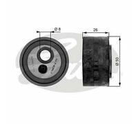 NEW GATES V-RIBBED BELT TENSIONER PULLEY OE QUALITY REPLACEMENT T36067