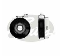 NEW GATES V-RIBBED BELT TENSIONER PULLEY OE QUALITY REPLACEMENT T38030