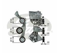 NEW GATES V-RIBBED BELT TENSIONER PULLEY OE QUALITY REPLACEMENT T39064