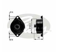 NEW GATES V-RIBBED BELT TENSIONER PULLEY OE QUALITY REPLACEMENT T39090