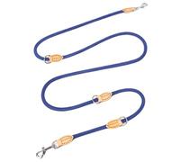 New Generation 2.1M Adjustable Dog Leash - Hands-Free For 2 Dogs, Durable Nylon For Large Hands(Blue)
