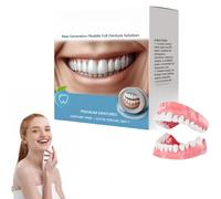 New Generation Flexible Soft Denture Reline Kit Solution, Silicone Relines Dentures Set, Professional Denture Silicone Reline Kit, Dentures Teeth Top and Bottom, for Men and Women (1pcs)