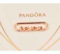 New Genuine Authentic Pandora ME Rose Gold Styling Link ~Believe~ Word 789667C00