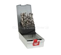 NEW Genuine Bosch Metal Drilling 25 Piece HSS Drill Bit Set In Storage Case