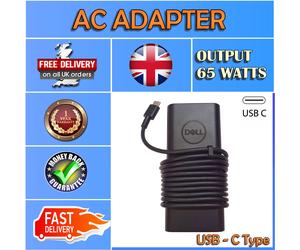 New Genuine Dell 450-ALJI 65W 20v 3.25A USB Type-C Charger Power Supply Unit