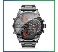 Diesel Mens Daddy 2.0 Chronograph Watch DZ7315 - Grey Metal - One Size