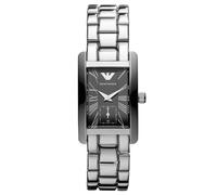 EMPORIO ARMANI WOMENS WACH CLASSIC BROWN LEATHER STRAP WITH BEIGE DIAL AR0155 UK