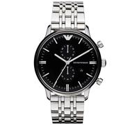 NEW GENUINE EMPORIO ARMANI AR0389 RENATO STEEL CHRONOGRAPH MENS WATCH