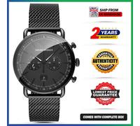 New Genuine EMPORIO ARMANI AR11264 Aviator Black Dial Chronograph Mens Watch