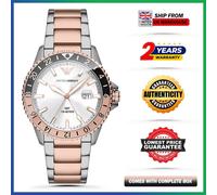 New Genuine Emporio Armani Diver Sea Explorer AR11591 Two Tone Lux Mens Watch