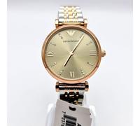 NEW GENUINE EMPORIO ARMANI GIANNI LADIES WATCH AR1840 BNIB ROSE GOLD & SILVER