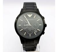 NEW GENUINE EMPORIO ARMANI MEN'S WATCH AR2453 BLACK CHRONOGRAPH