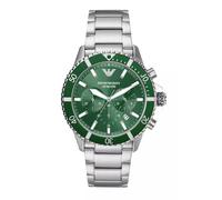 New Genuine EMPORIO ARMANI Men's Watch Diver Chronograph 43mm Green AR11500