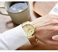 NEW GENUINE EMPORIO ARMANI MEN'S WATCH RENATO AR11332 YELLOW GOLD BEIGE DIAL UK
