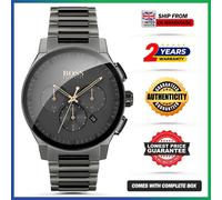 New Genuine HUGO BOSS HB1513814 Peak Black Chronograph Men Watch 3 Days Express
