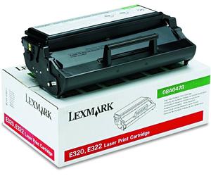 New Genuine Lexmark 08A0478 High-Yield Toner Cartridge 6000 Page For E320 & E322