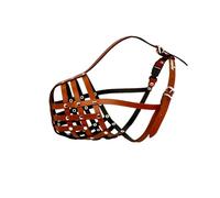 New Genuine Light leather Dog muzzle for Caucasian Shepherd and other large dogs