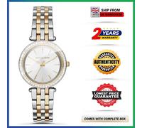 New Genuine MICHAEL KORS MK3405 Darci Mini Crystals Two-tone Women's Watch 33mm