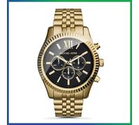 New Genuine MICHAEL KORS MK8286 Lexington Gold Stainless Steel Chrono Mens Watch